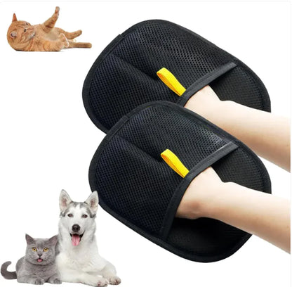 Pet Electrostatic Hair Removal Gloves – Two-Way Bristle Remover for Cat & Dog Hair