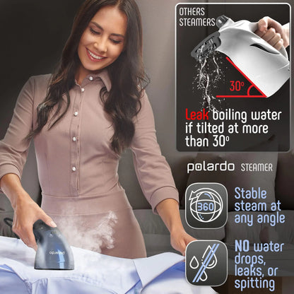 Steamer for Clothes Portable Handheld Garment Small Steam Iron Blue Color