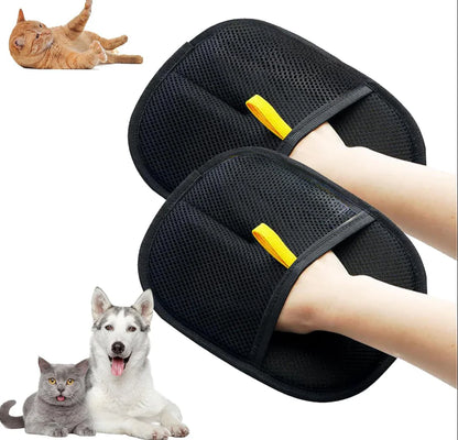 Pet Electrostatic Hair Removal Gloves – Two-Way Bristle Remover for Cat & Dog Hair